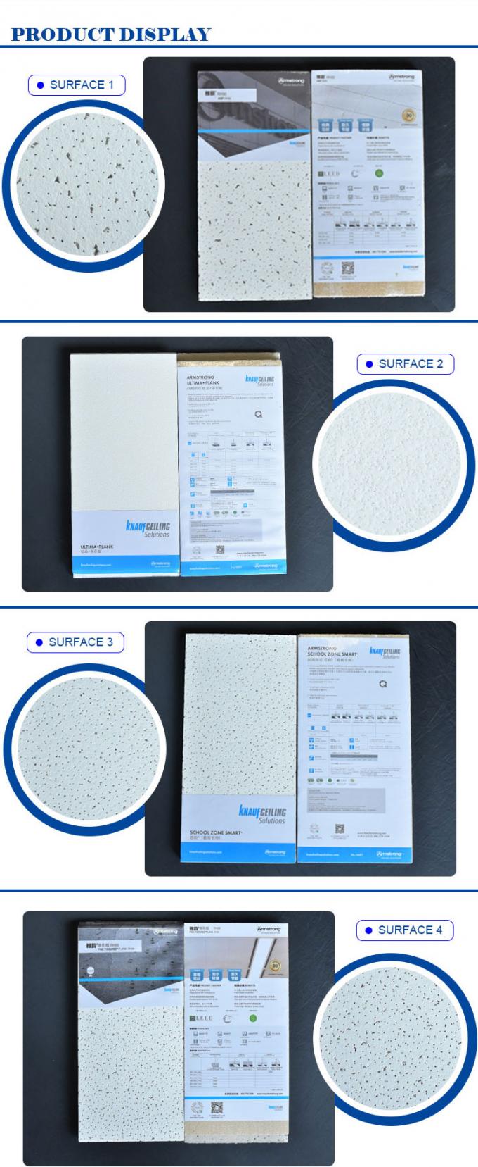 Mineral Ceiling Tiles Powder Coated And Fireproof Materials 60x60