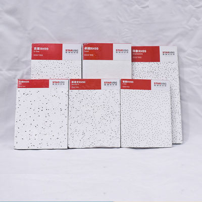 Square Mineral Wool Ceiling Panels for Modern Interior Design and Sound Absorption