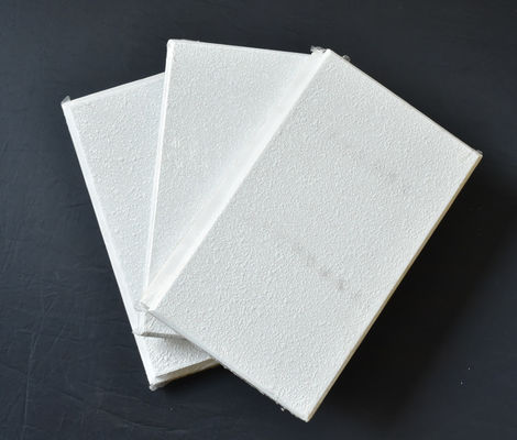Class A Fire Rated Acoustic Glass Wool Ceiling Tiles Square Edges Fiberglass Panels