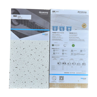 Mineral Ceiling Tiles Powder Coated And Fireproof Materials 60x60